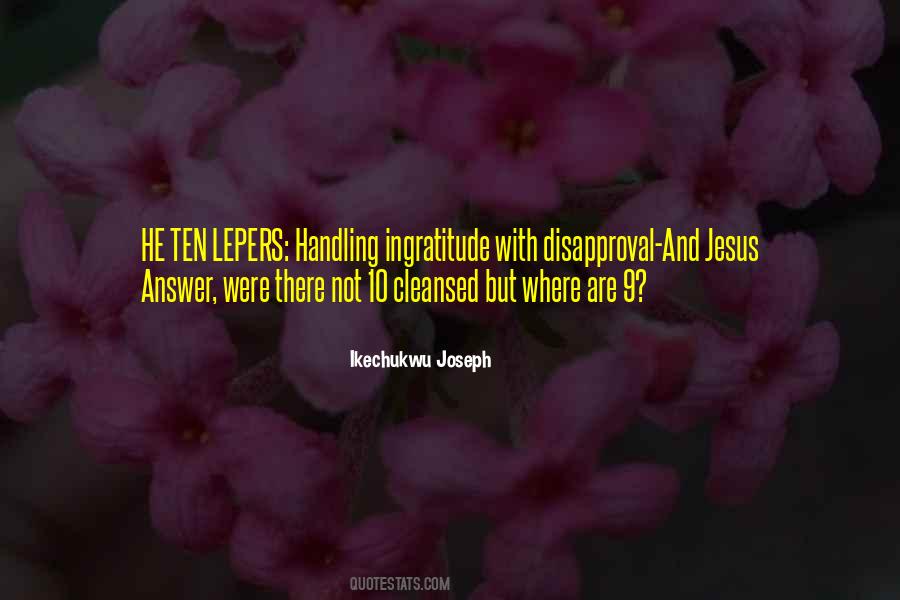 Quotes About Lepers #1749174