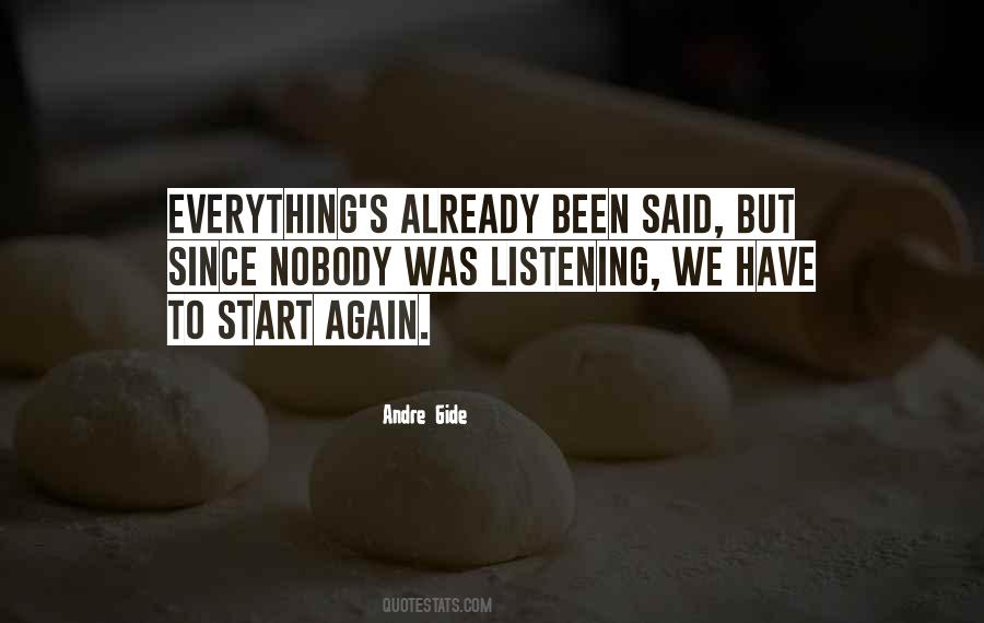 Start Again Sayings #1747434