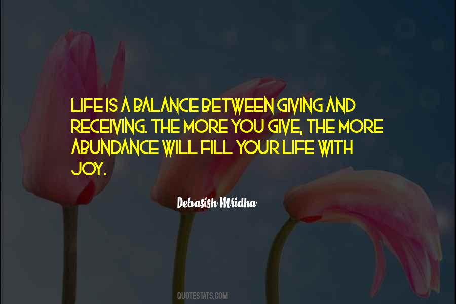 Balance Your Life Sayings #95057