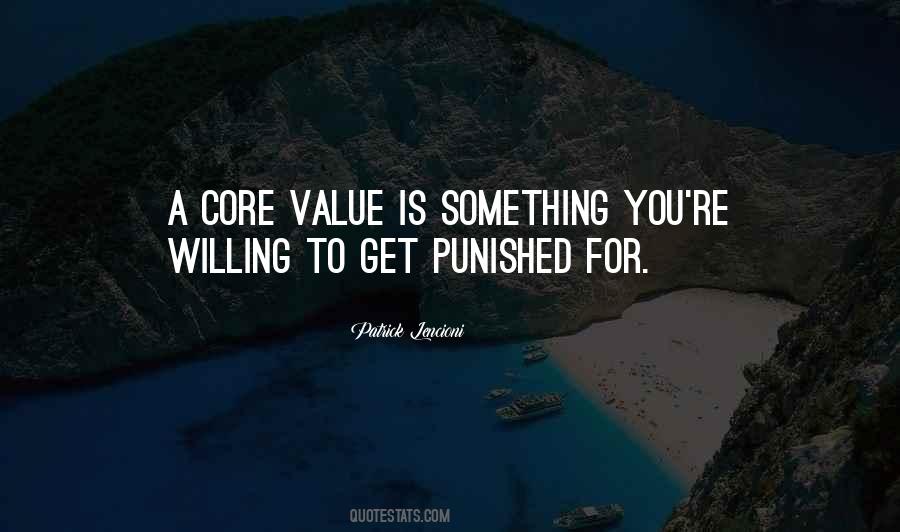 Core Value Sayings #1312434