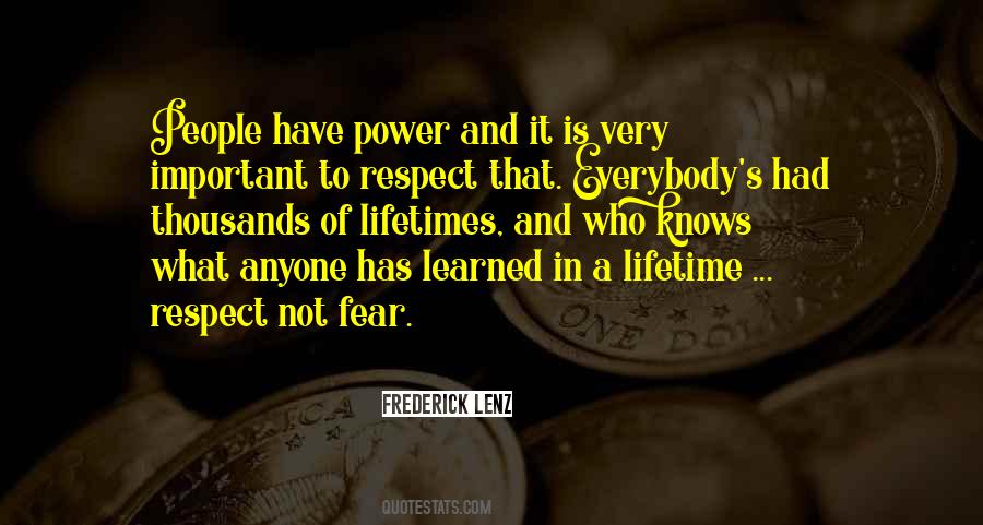 Quotes About Power And Fear #180309