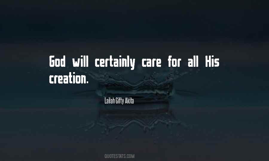 Quotes About Care For God's Creation #1497586