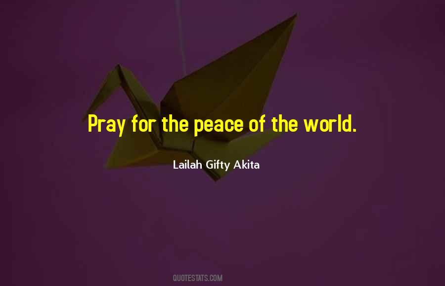 Pray For Peace Sayings #1058664