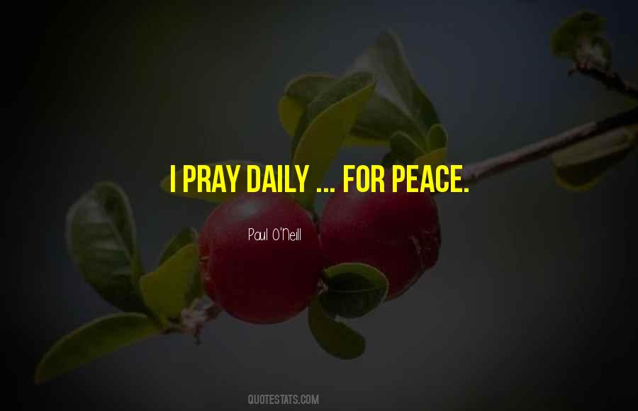 Pray For Peace Sayings #1186790