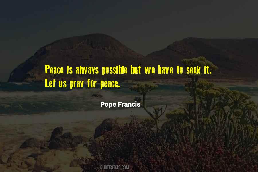 Pray For Peace Sayings #1442060