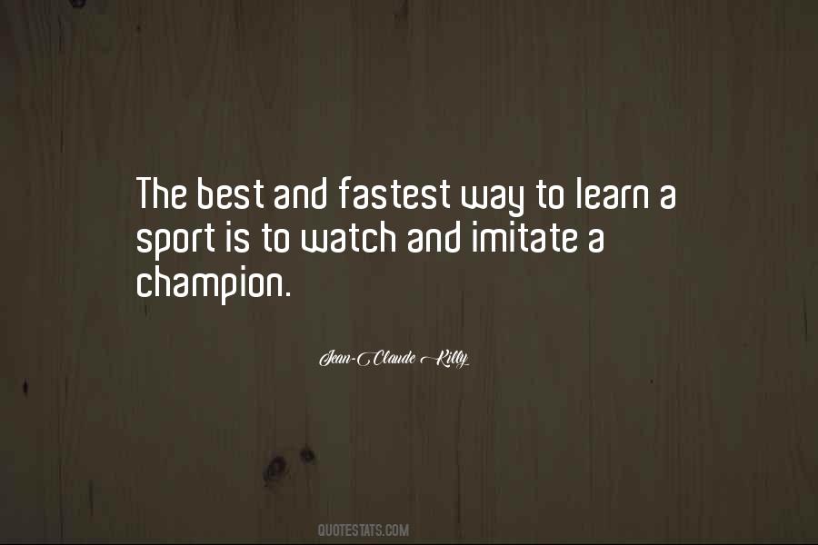 Sports Champion Sayings #1016167