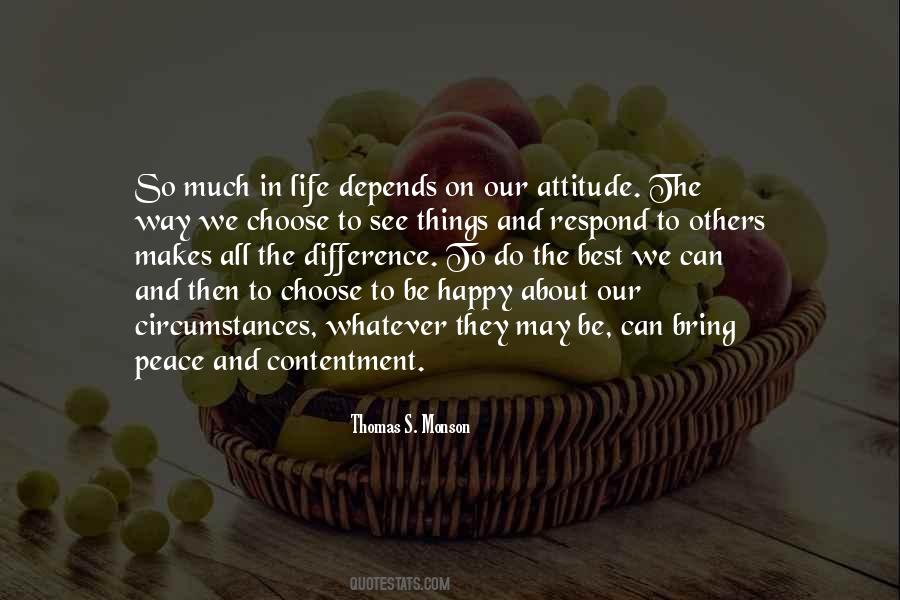 Happiness Contentment Sayings #124089