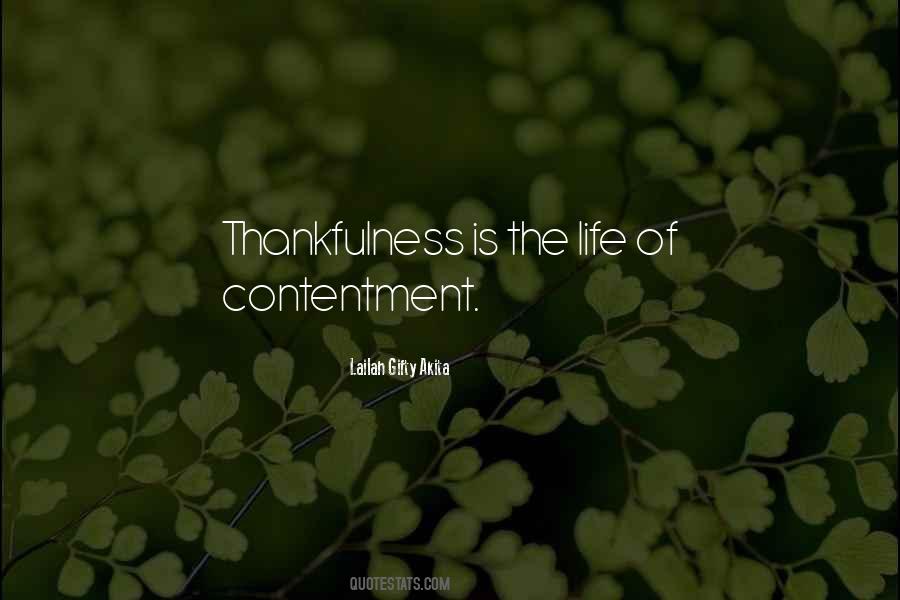 Happiness Contentment Sayings #163355