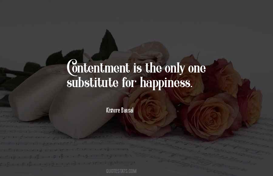 Happiness Contentment Sayings #296665