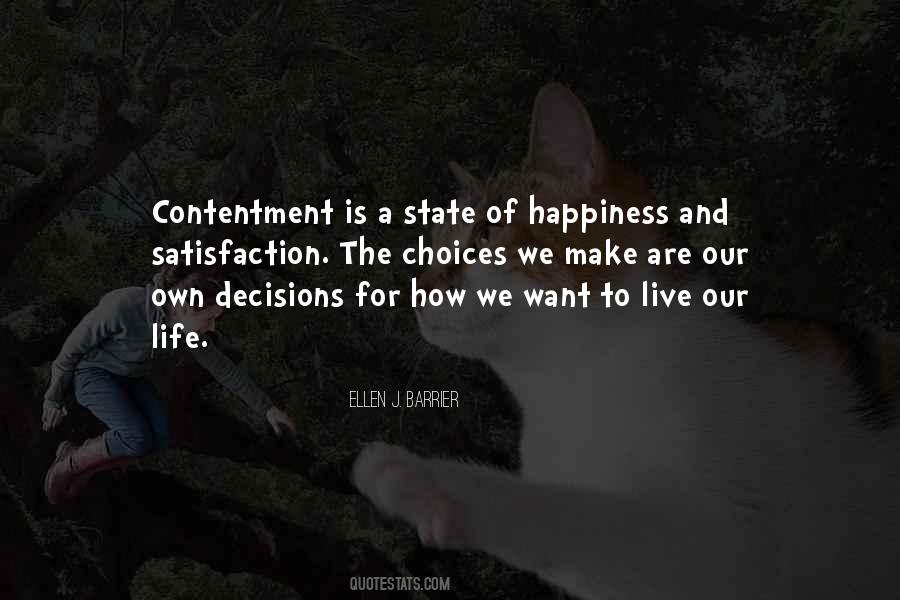 Happiness Contentment Sayings #611223