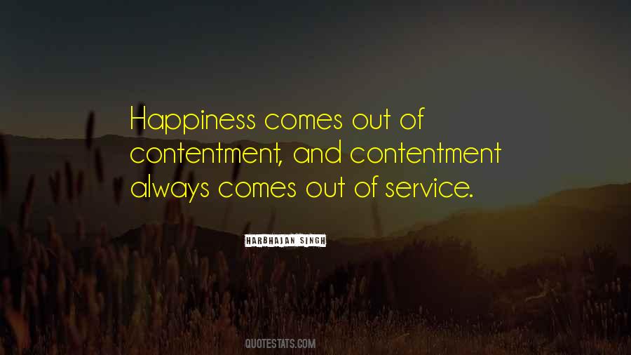 Happiness Contentment Sayings #671246