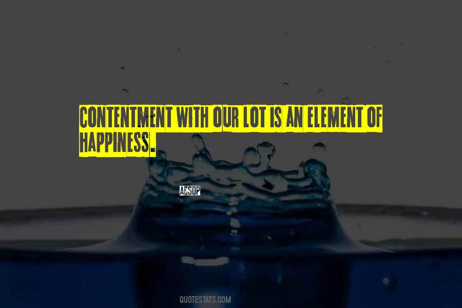 Happiness Contentment Sayings #699876