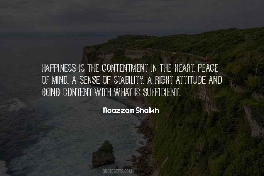 Happiness Contentment Sayings #705163