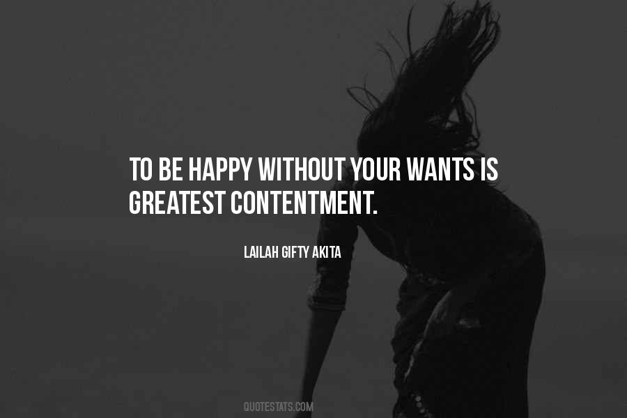 Happiness Contentment Sayings #778905