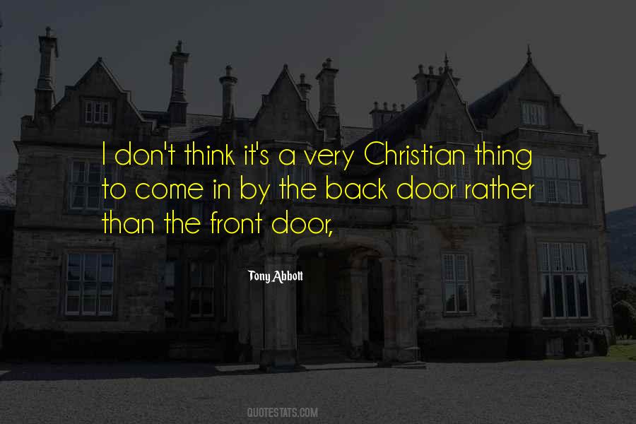 Back Door Sayings #1355856