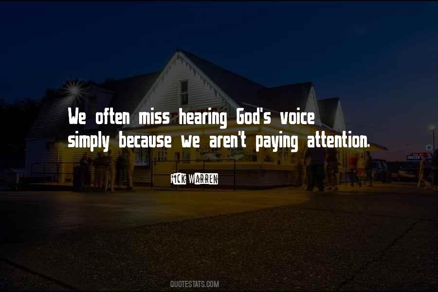 Quotes About Hearing God's Voice #1261642