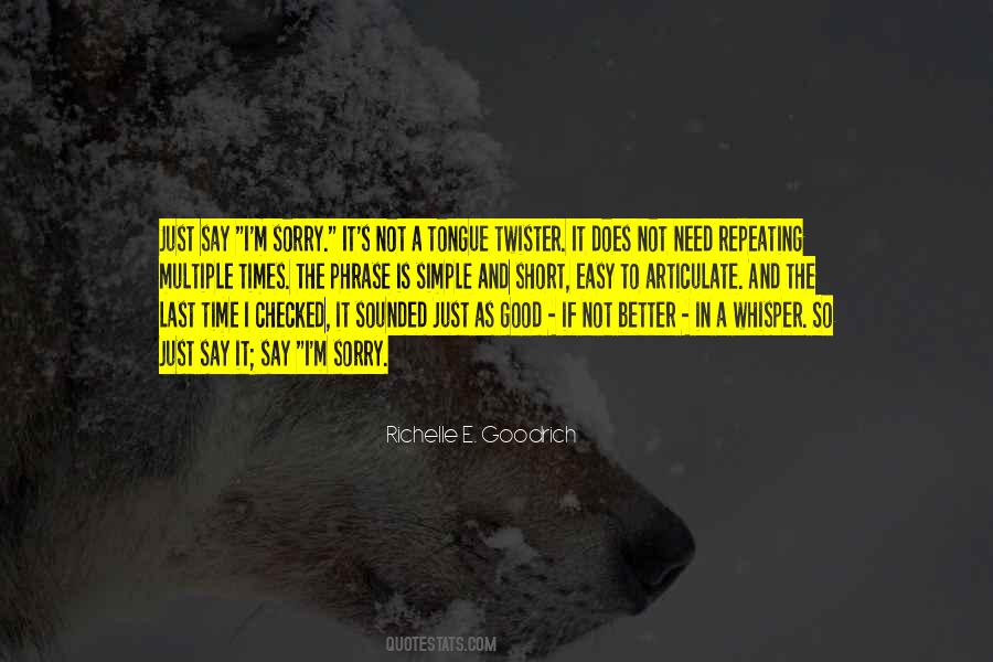 Short Easy Sayings #1115345