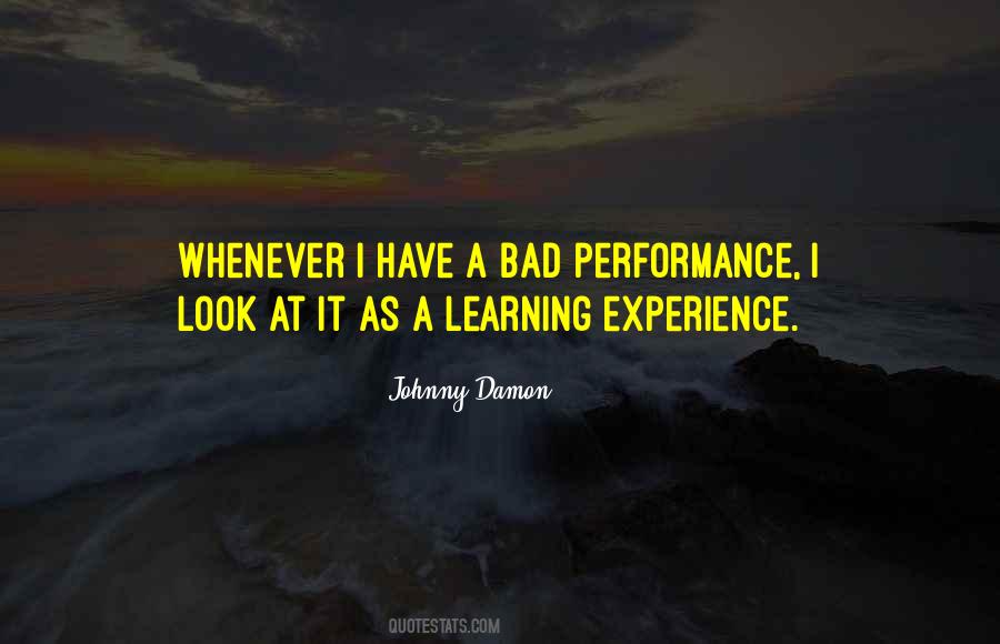 Bad Experience Sayings #9425