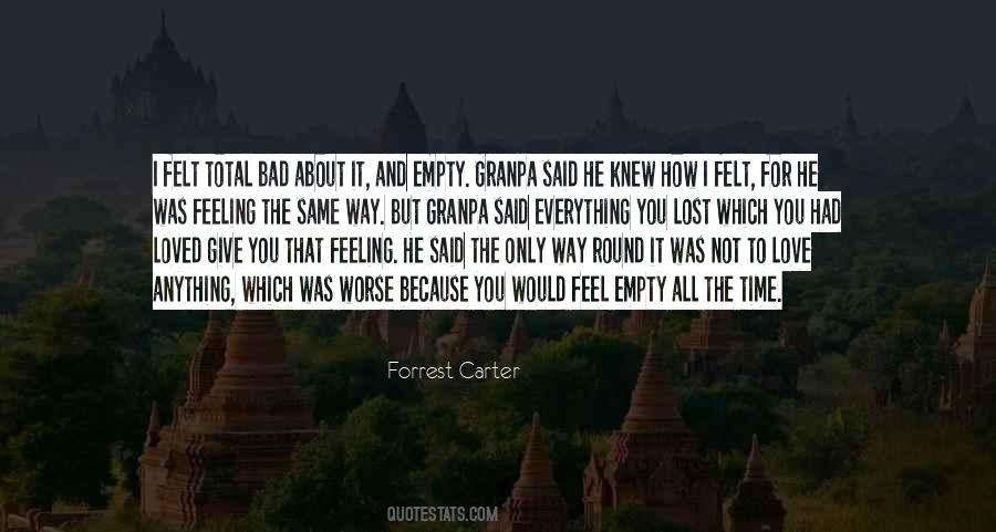 Empty Feeling Sayings #46834