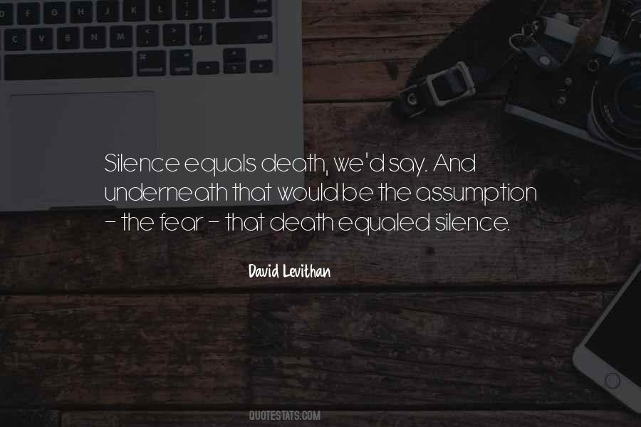 Quotes About Silence And Death #264502