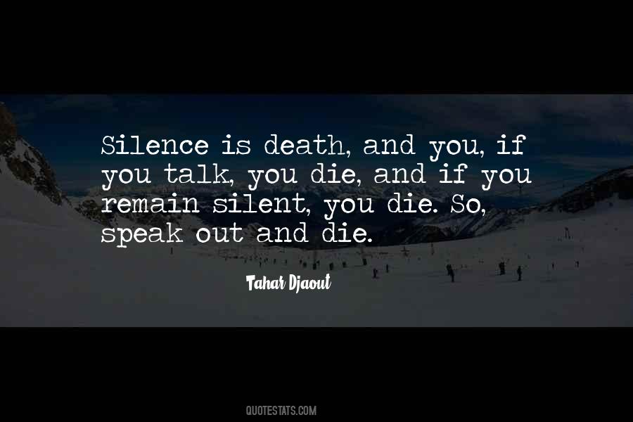 Quotes About Silence And Death #783020