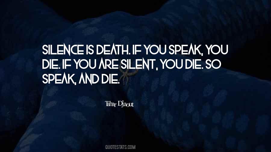 Quotes About Silence And Death #794298
