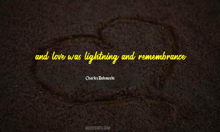 Quotes About Lightning And Love #1776233