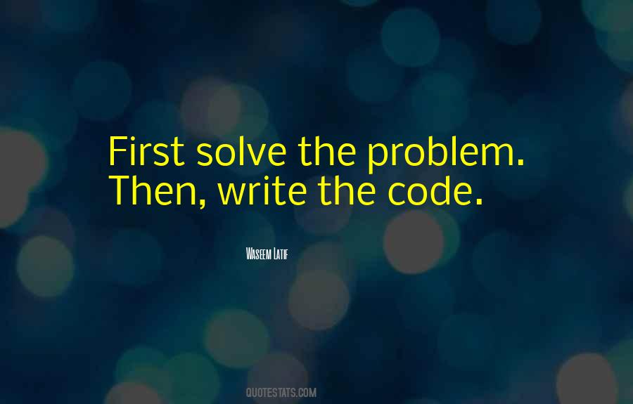 Solve The Problem Sayings #1465509