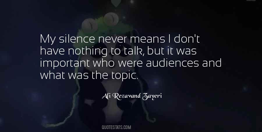 My Silence Sayings #1799338