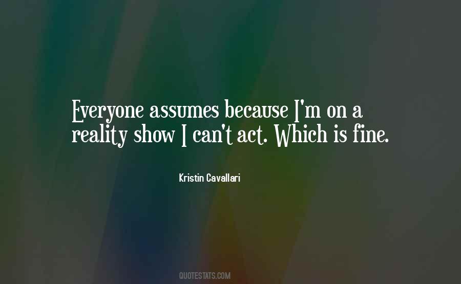 Reality Show Sayings #1137687