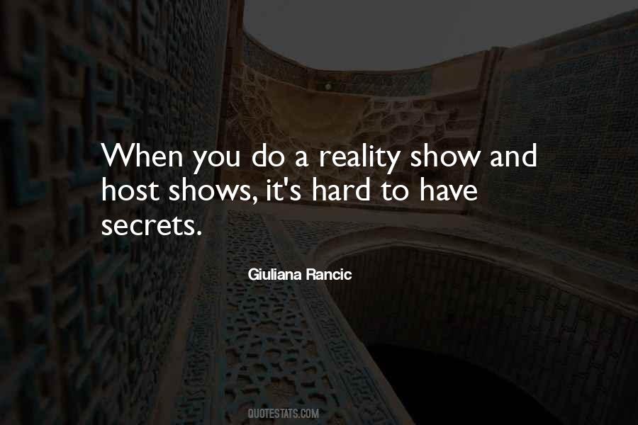 Reality Show Sayings #1524581