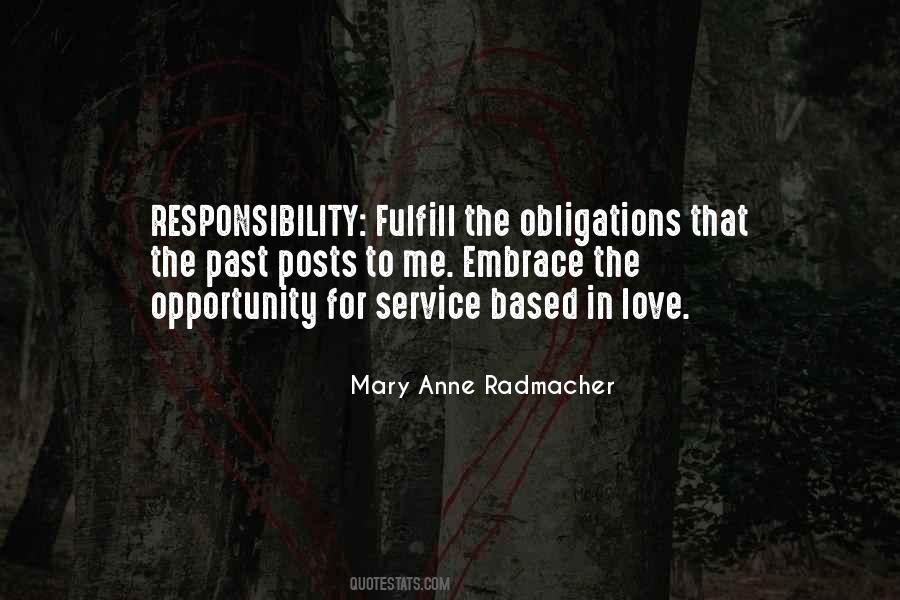 Love Responsibility Sayings #422881