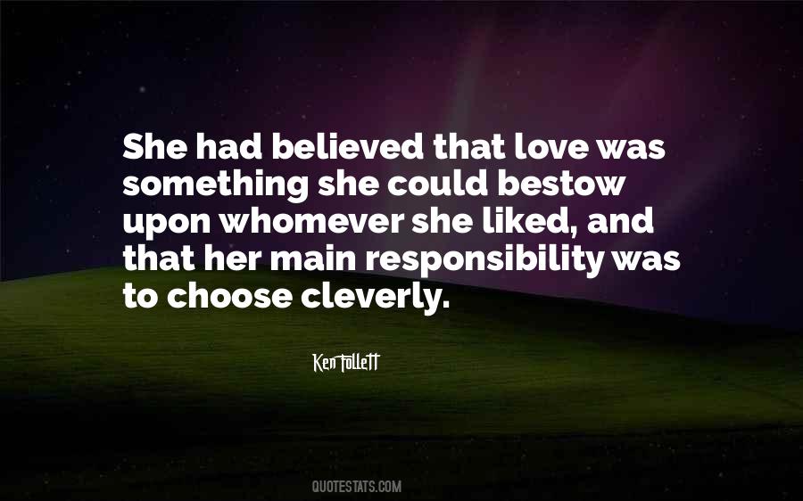 Love Responsibility Sayings #464467