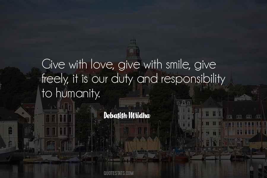 Love Responsibility Sayings #798993