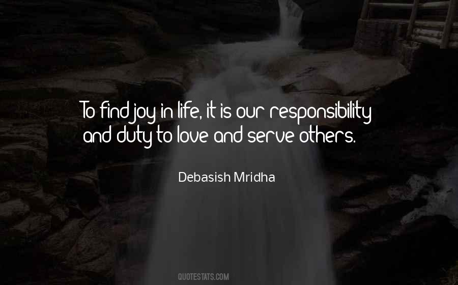 Love Responsibility Sayings #801123