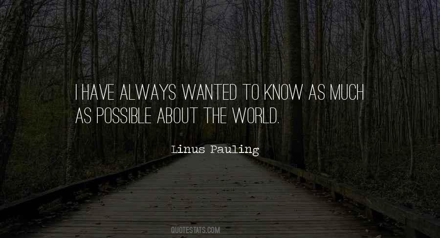 Linus Pauling Sayings #551895