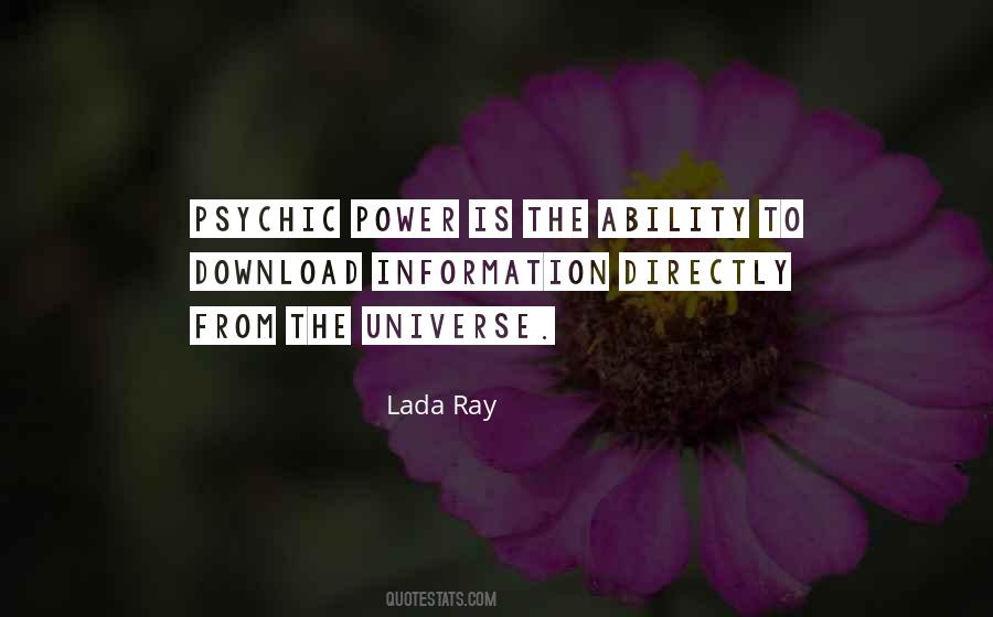 Quotes About Psychic Powers #11465