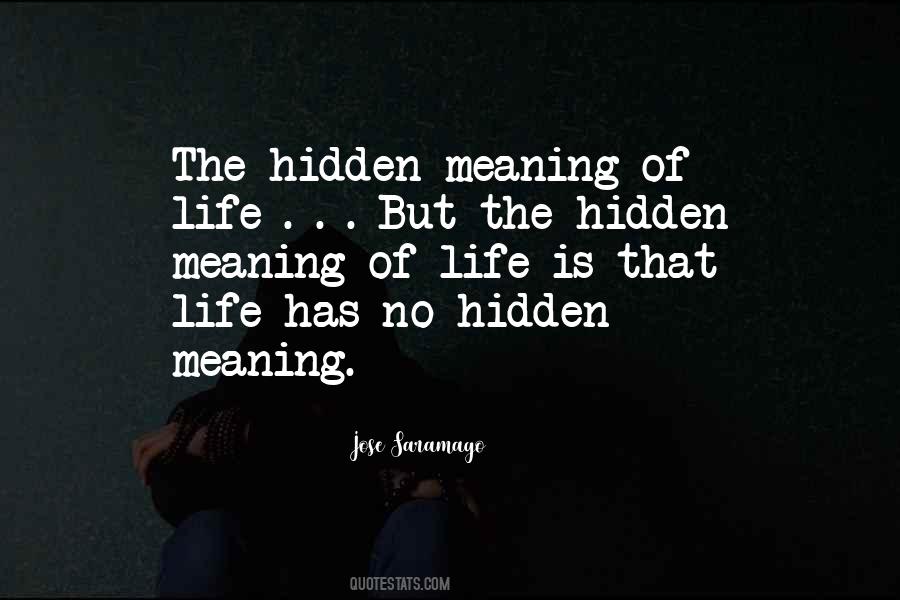 Hidden Meaning Sayings #1726303