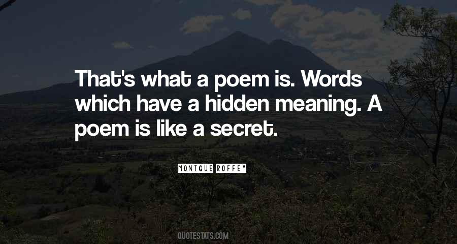 Hidden Meaning Sayings #1875297