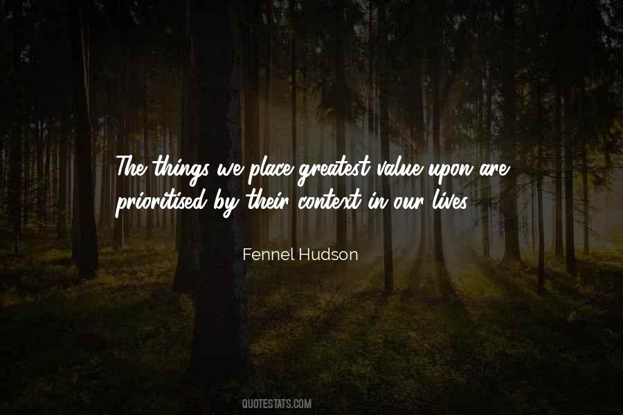 Quotes About Things We Value #1578579