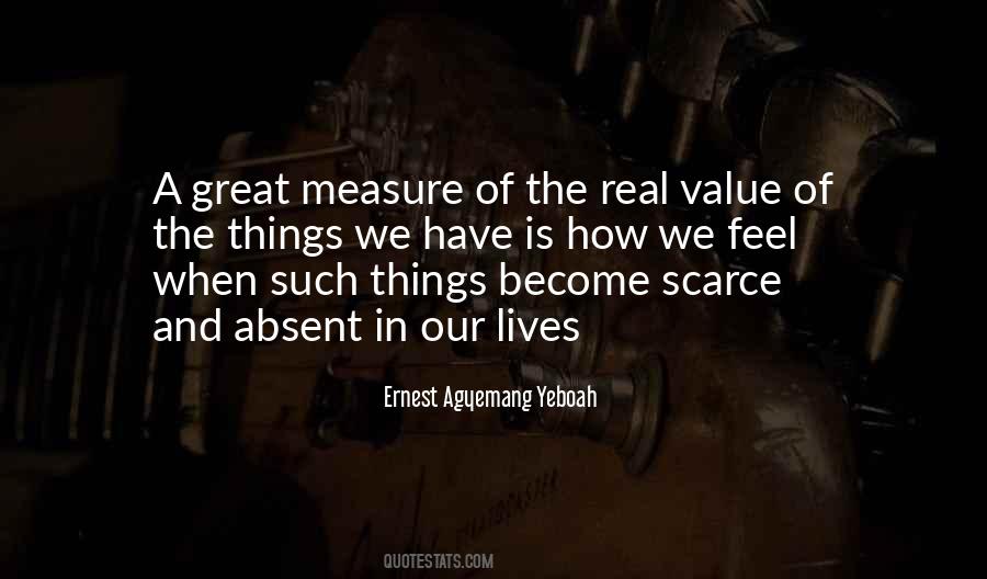 Quotes About Things We Value #872513