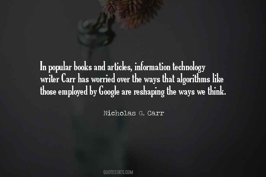 Quotes About Books Versus Technology #950347