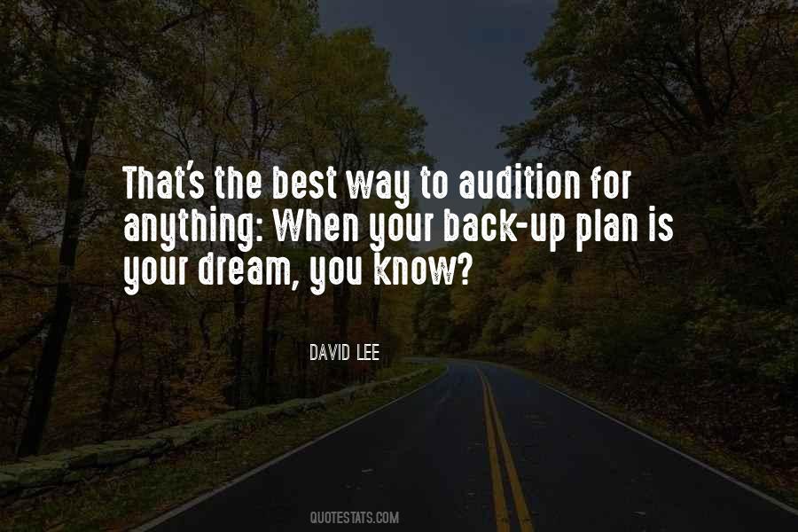 Back Up Plan Sayings #1294610
