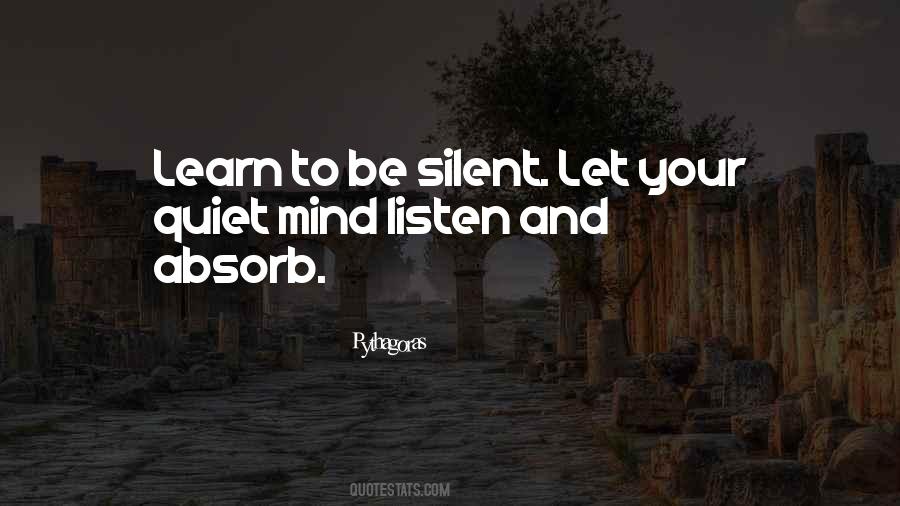 Quiet Mind Sayings #1418236