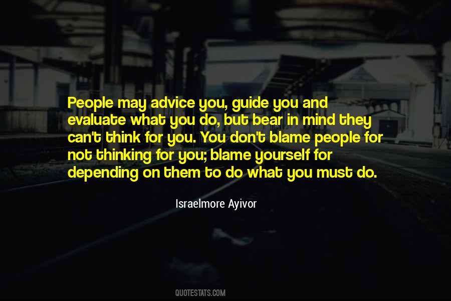Quotes About Blame Yourself #1661575
