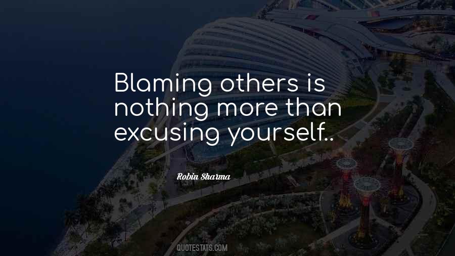 Quotes About Blame Yourself #183950