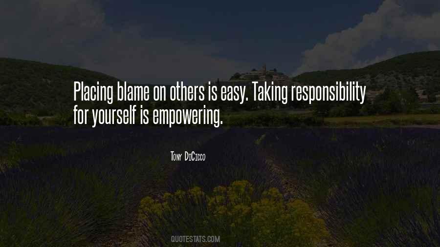 Quotes About Blame Yourself #228060