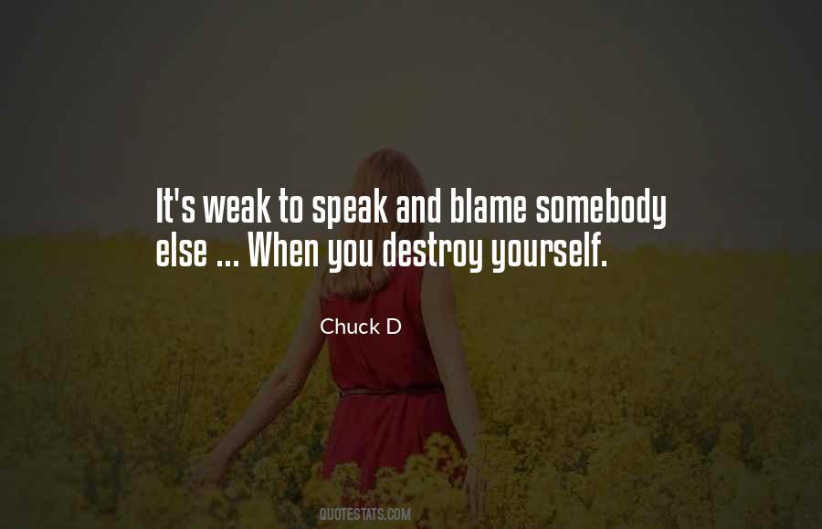 Quotes About Blame Yourself #231438