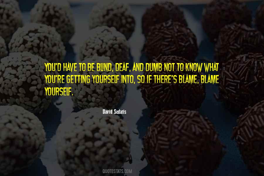 Quotes About Blame Yourself #879391