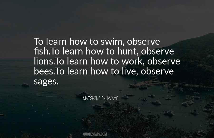 Learn To Swim Sayings #1093860